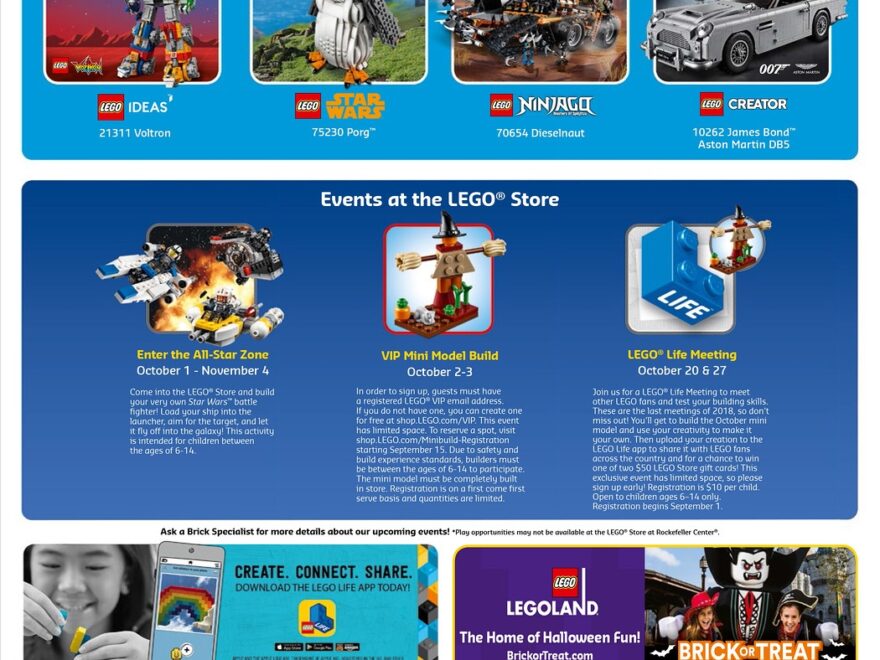 2021 Lego Calendar October 2019 Lego Store Calendar October 2019 2025