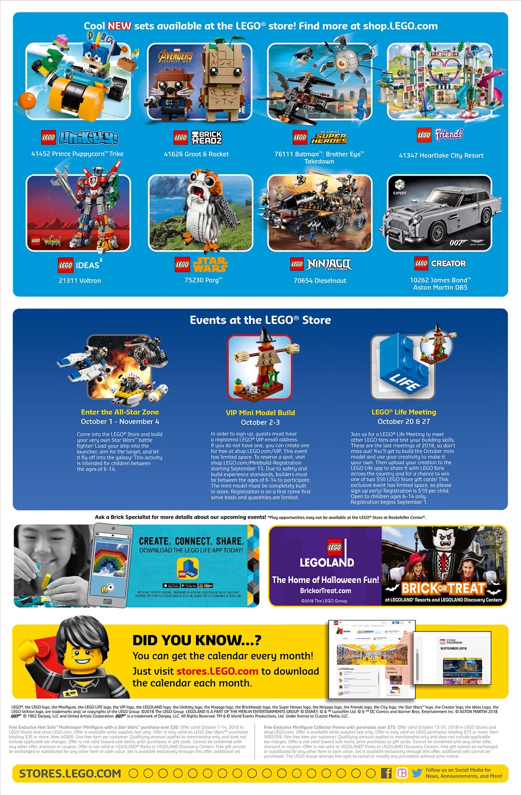 2021 Lego Calendar October 2019 Lego Store Calendar October 2019 2025