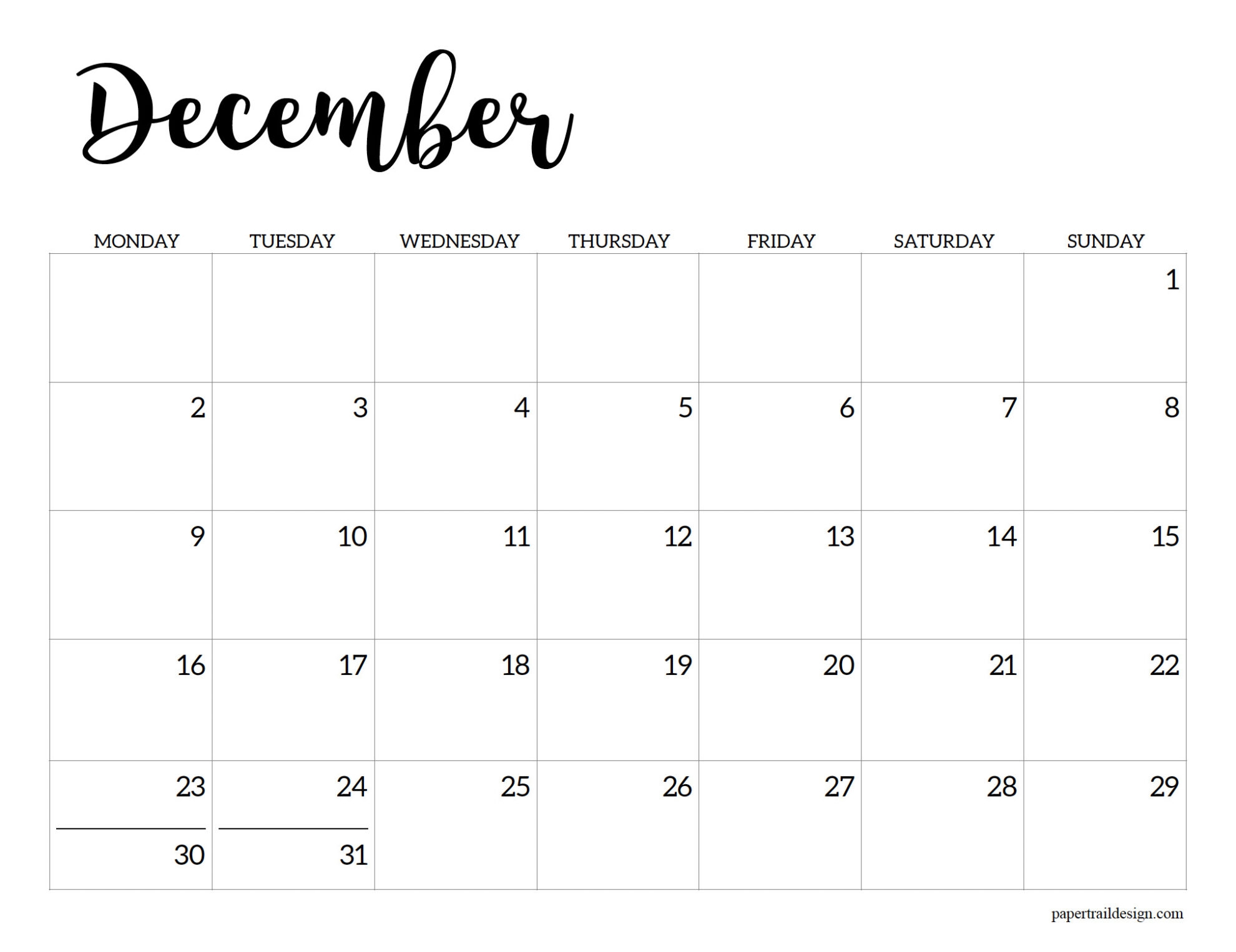 December And January 2025 Calendar