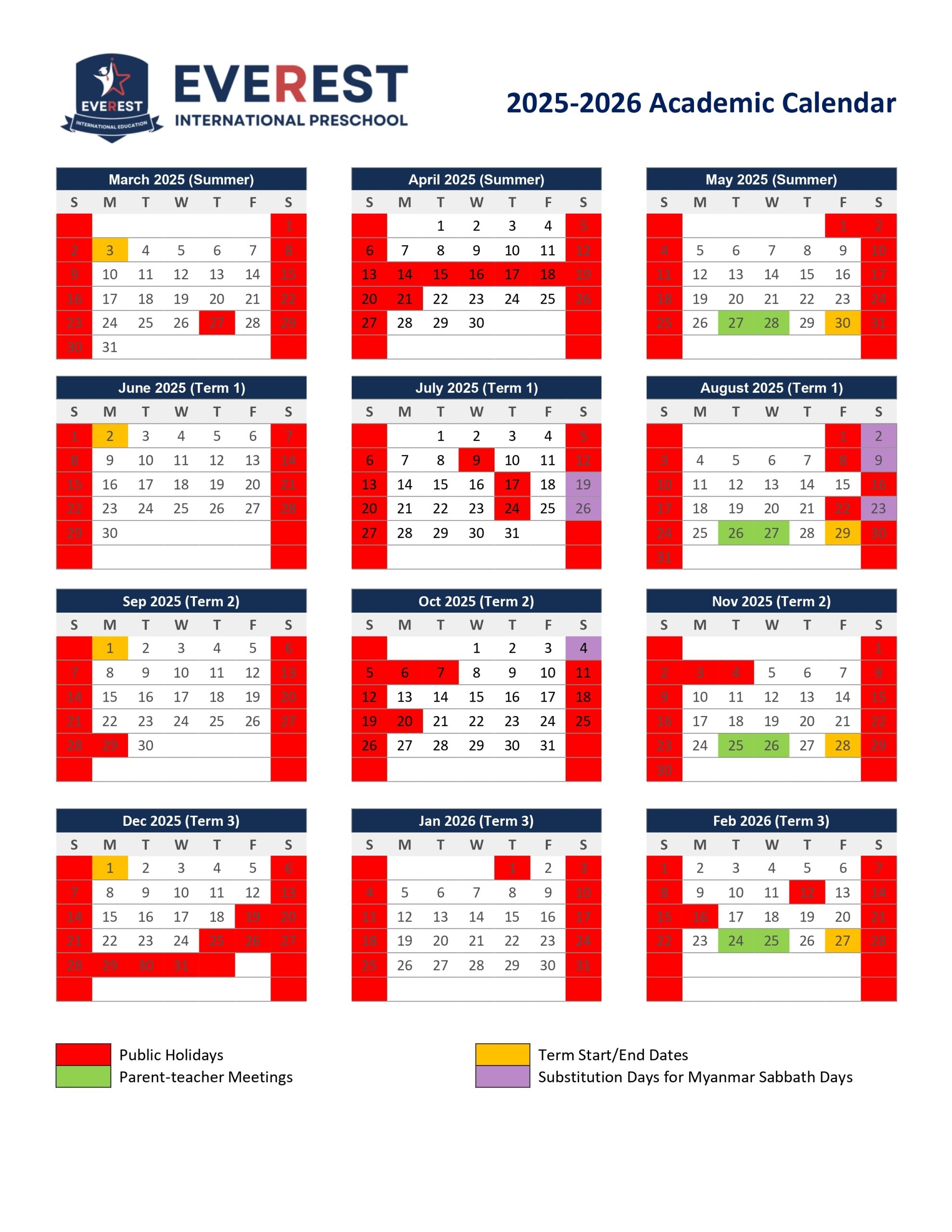 Myanmar Calendar 2025 October