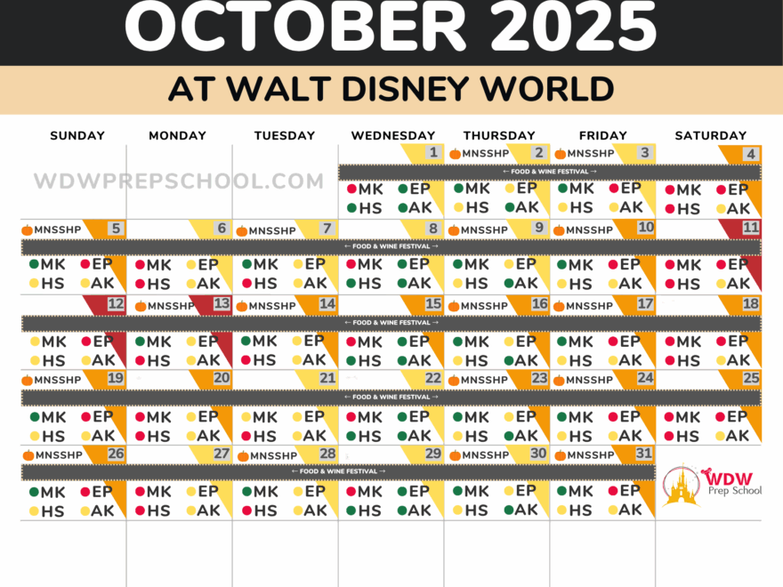 2025 2026 Disney World Crowd Calendar best Times To Go