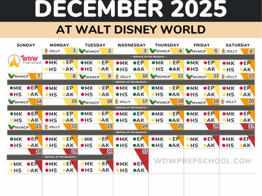2025 2026 Disney World Crowd Calendar best Times To Go