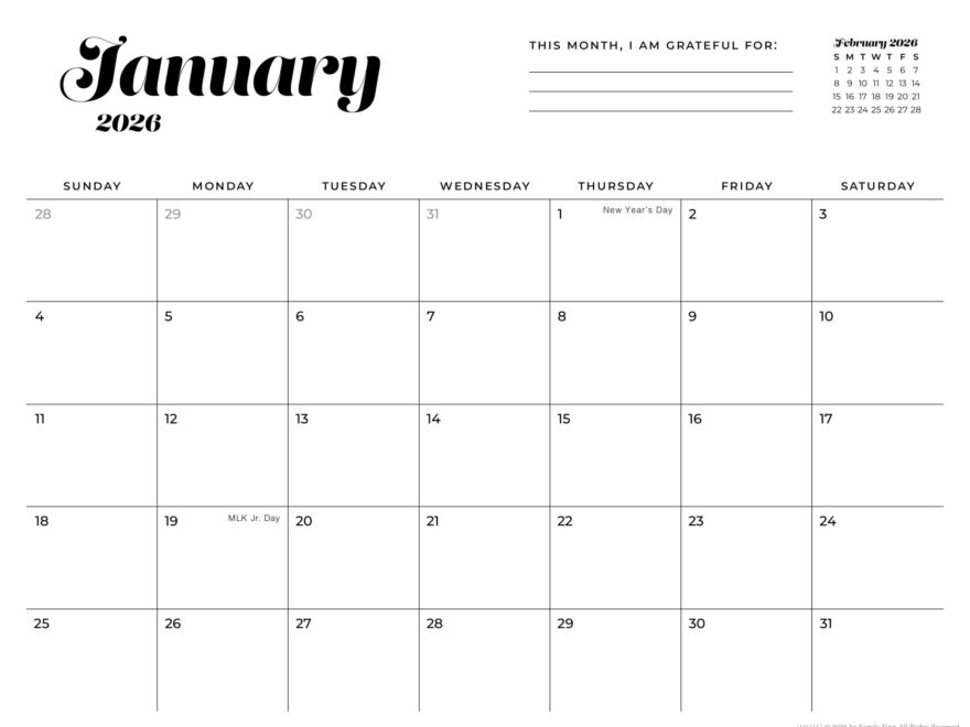 2025 2026 Simple Printable Calendar For Moms IMOM