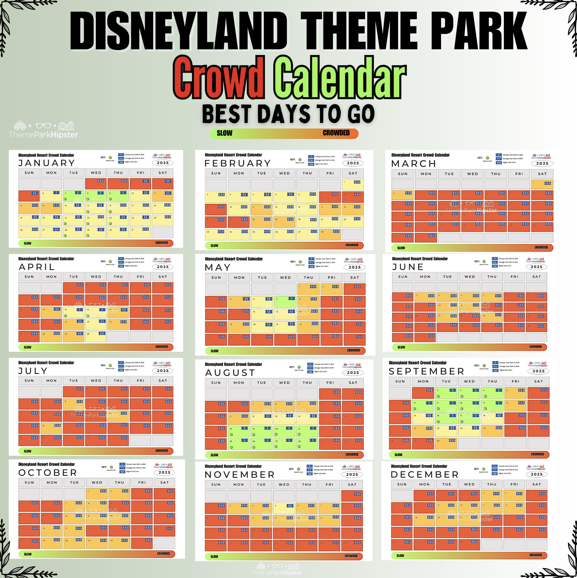 2025 BEST Days To Go To Disneyland Full Crowd Calendar Guide ThemeParkHipster