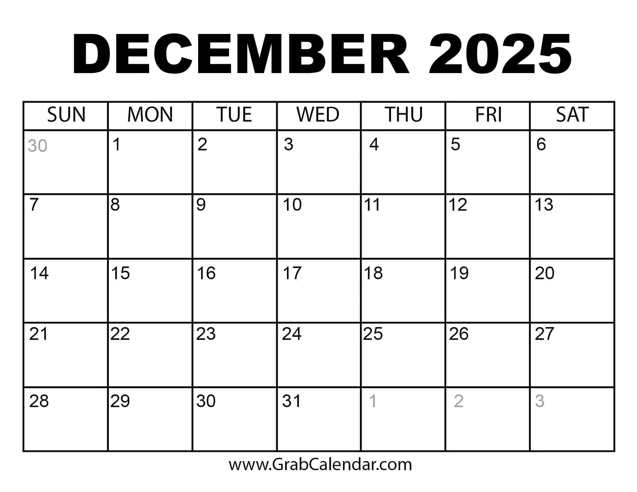 2025 Calendar Grab Calendar 2025 Calendar Grab Calendar
