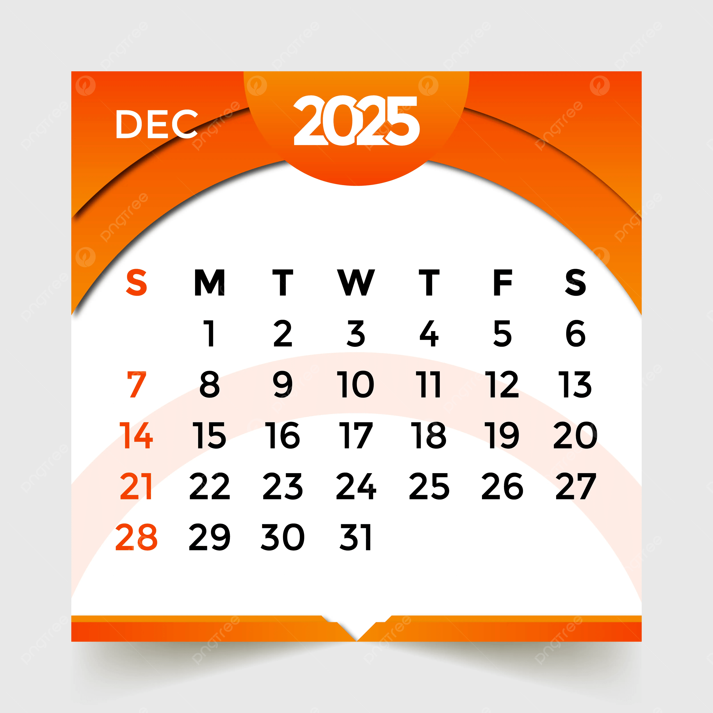 December 2025 Calendar Editable