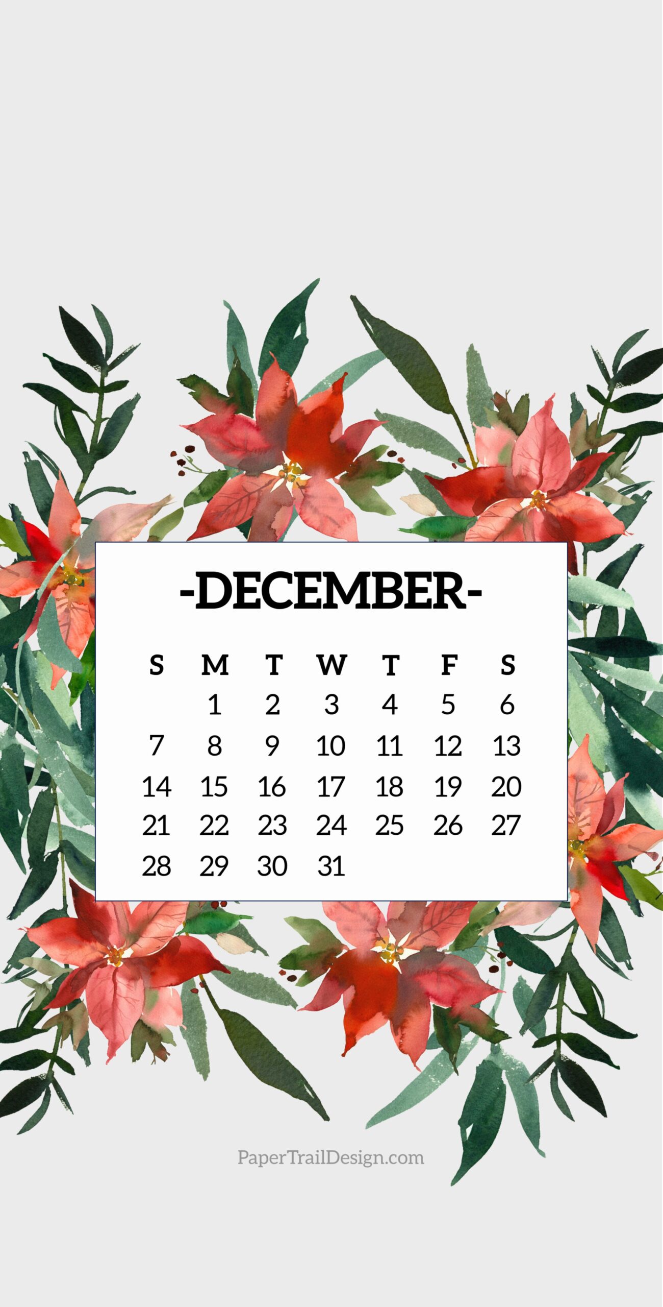 2025 Calendar Phone Wallpapers Paper Trail Design