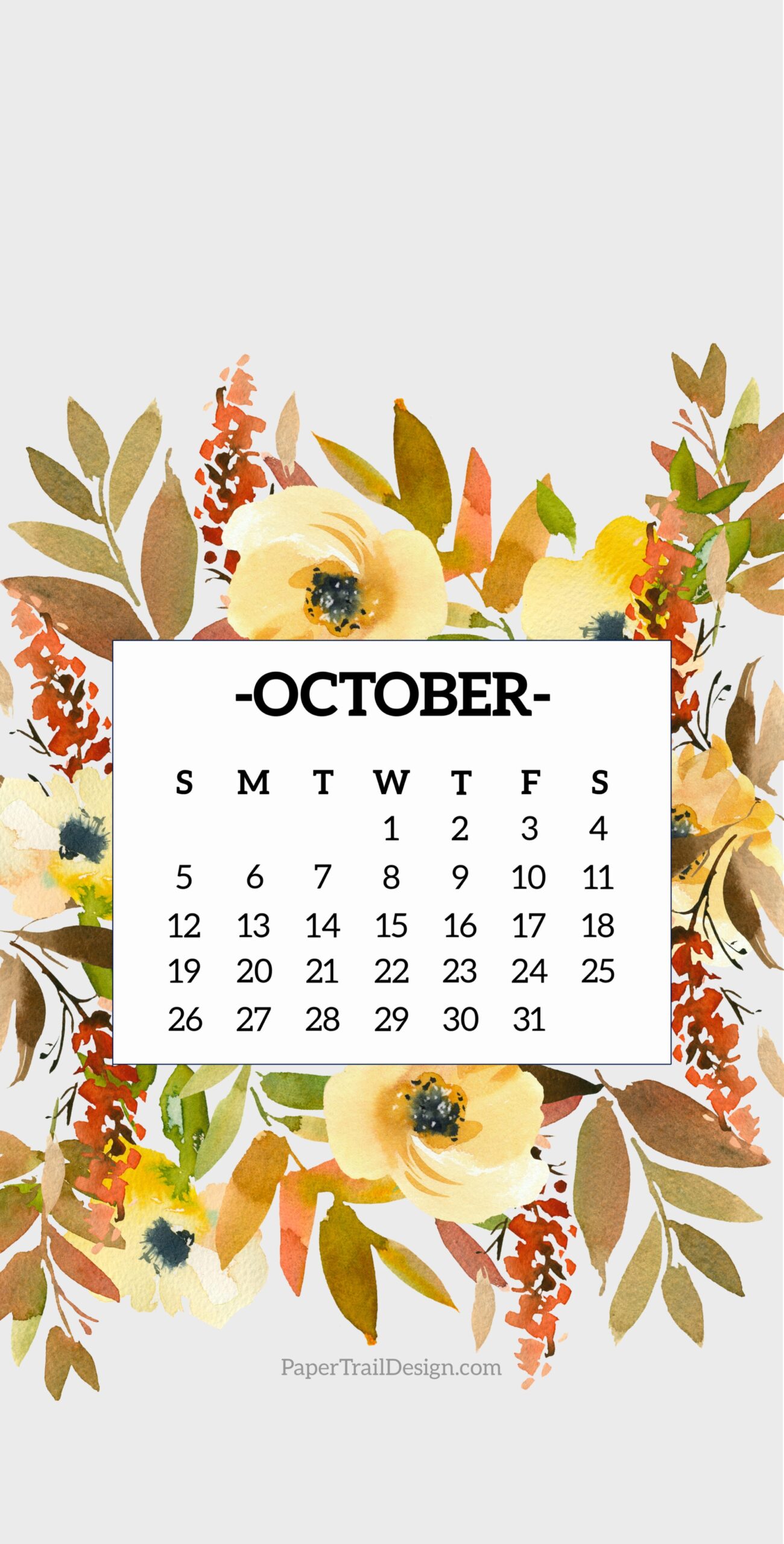 2025 October Wallpaper Calendars