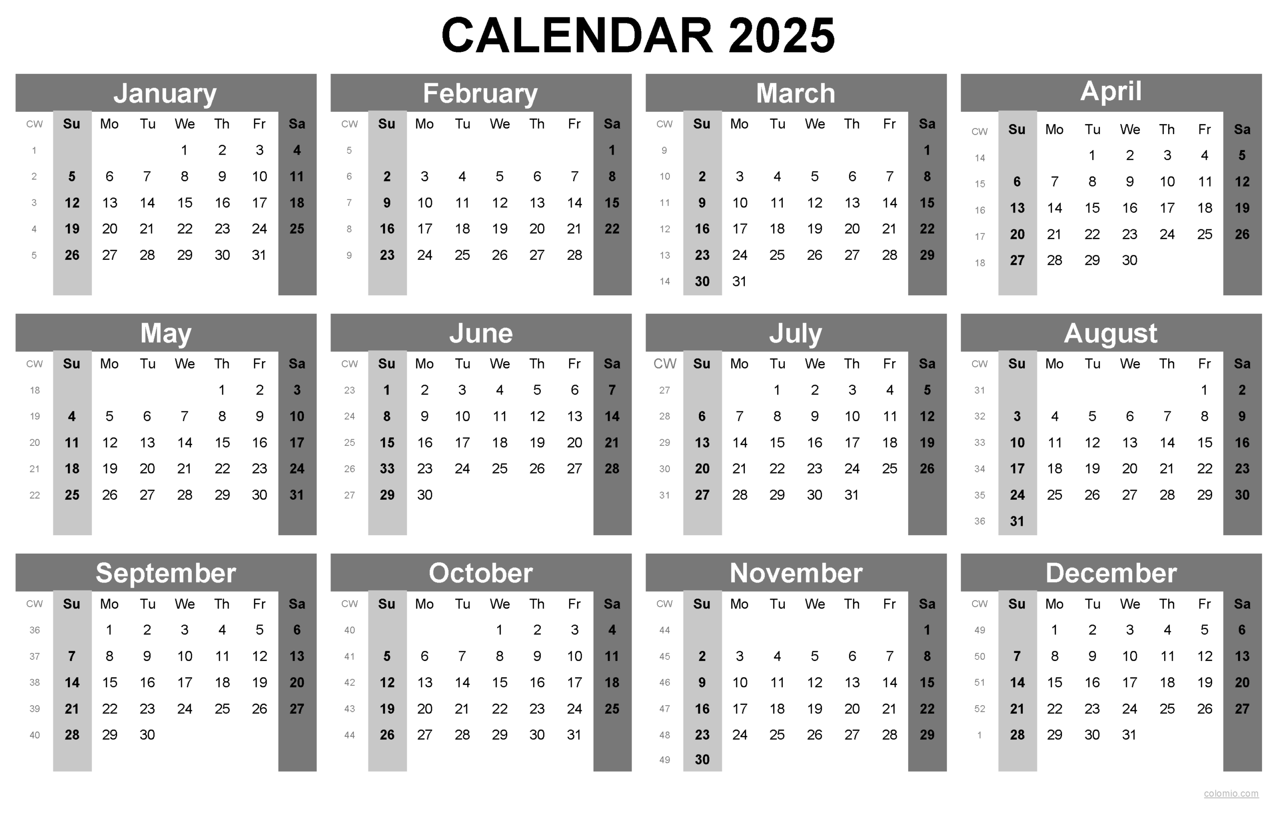 Blank September 2025 Calendar