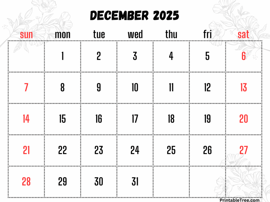 2025 Calendar Printable PDF With Holidays Template Free