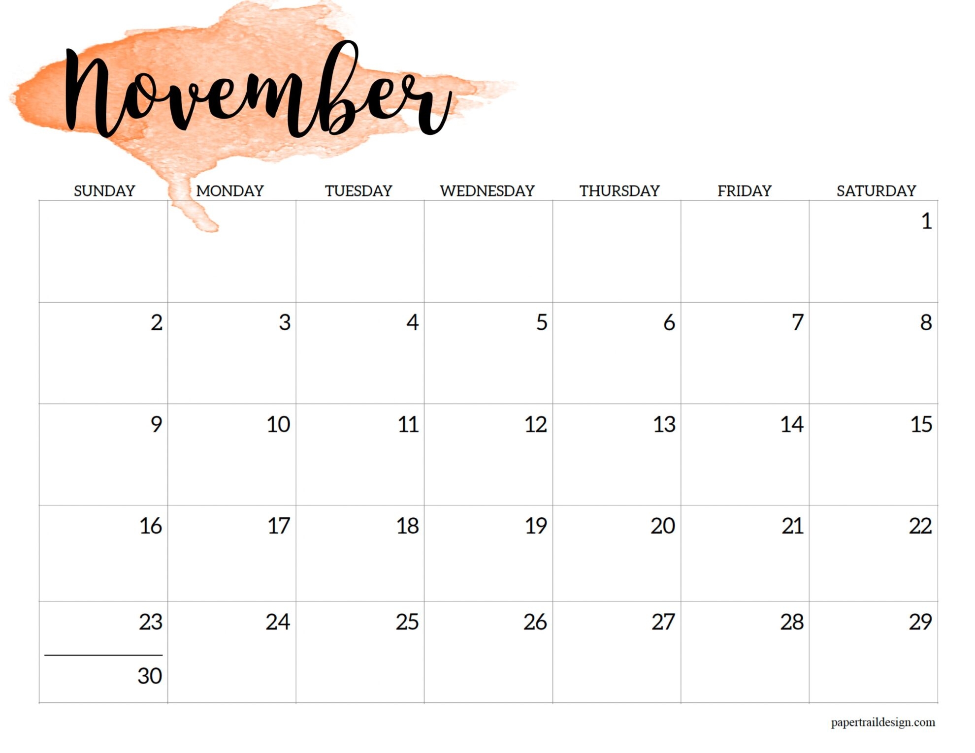 October And November Calendar 2025