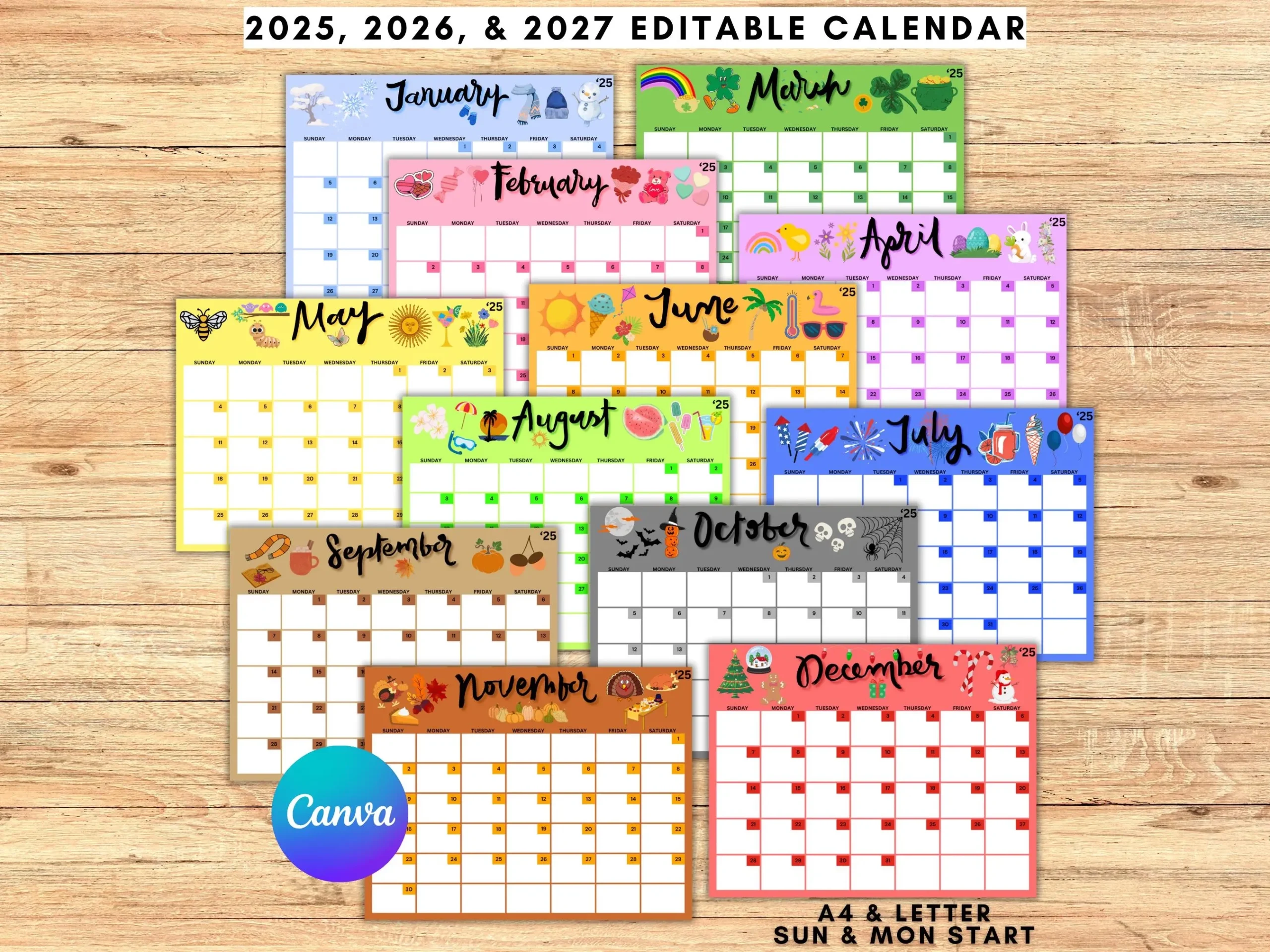 Homeschool Calendar Printable 2026-2027