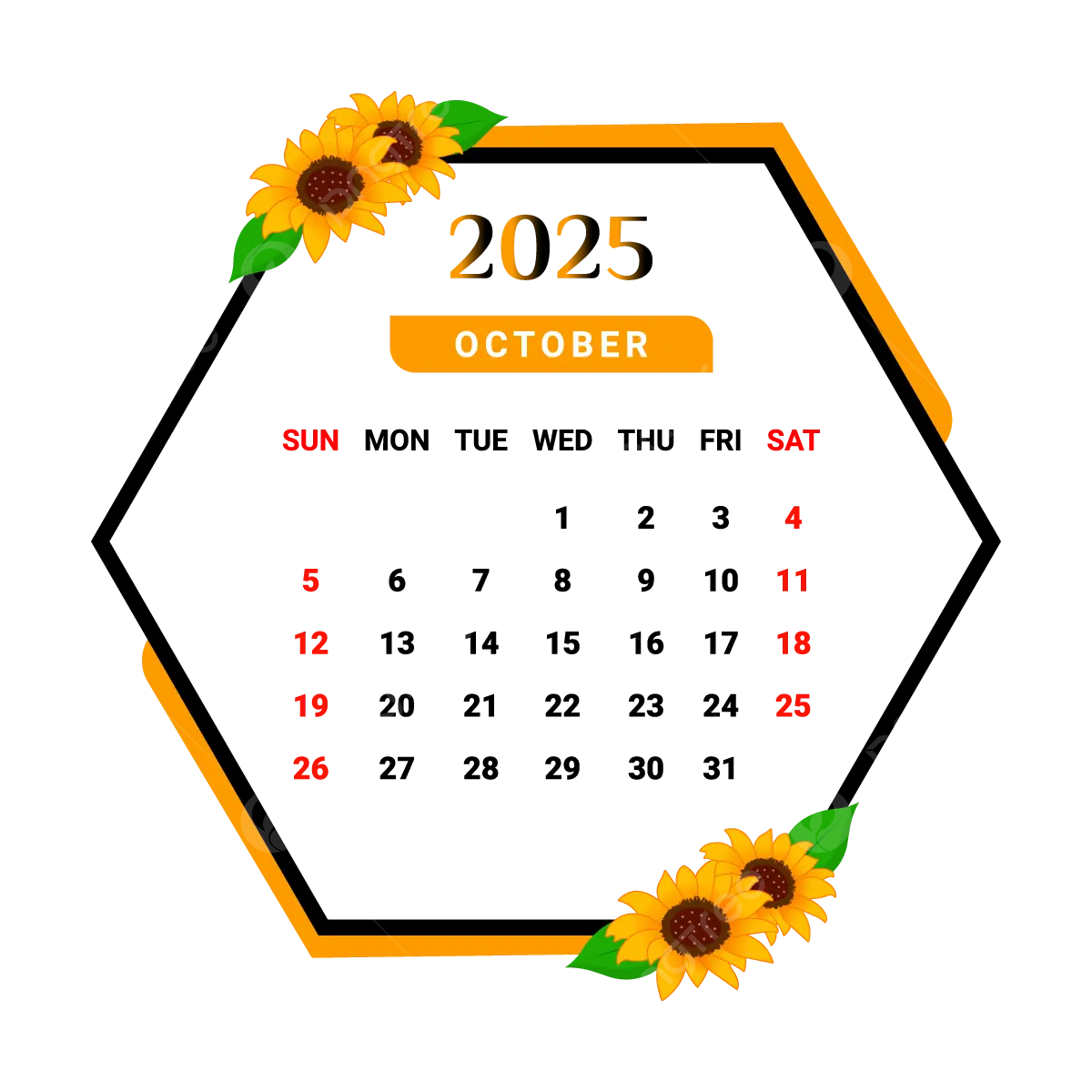 October Calendar For 2025