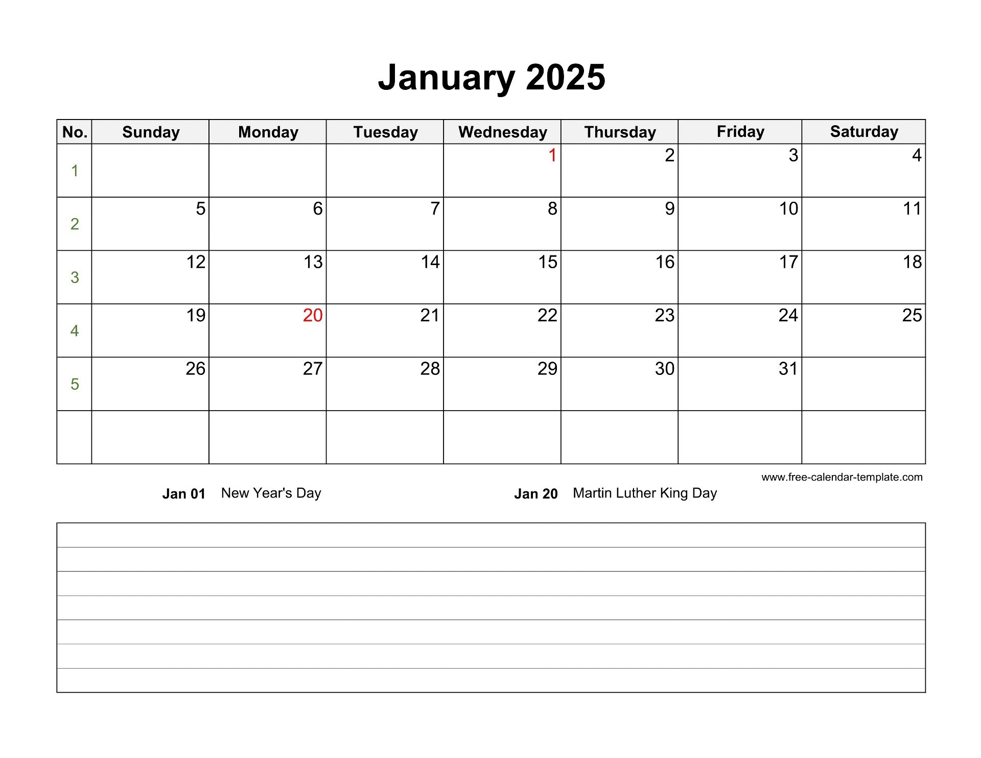 December 2025 Blank Calendar