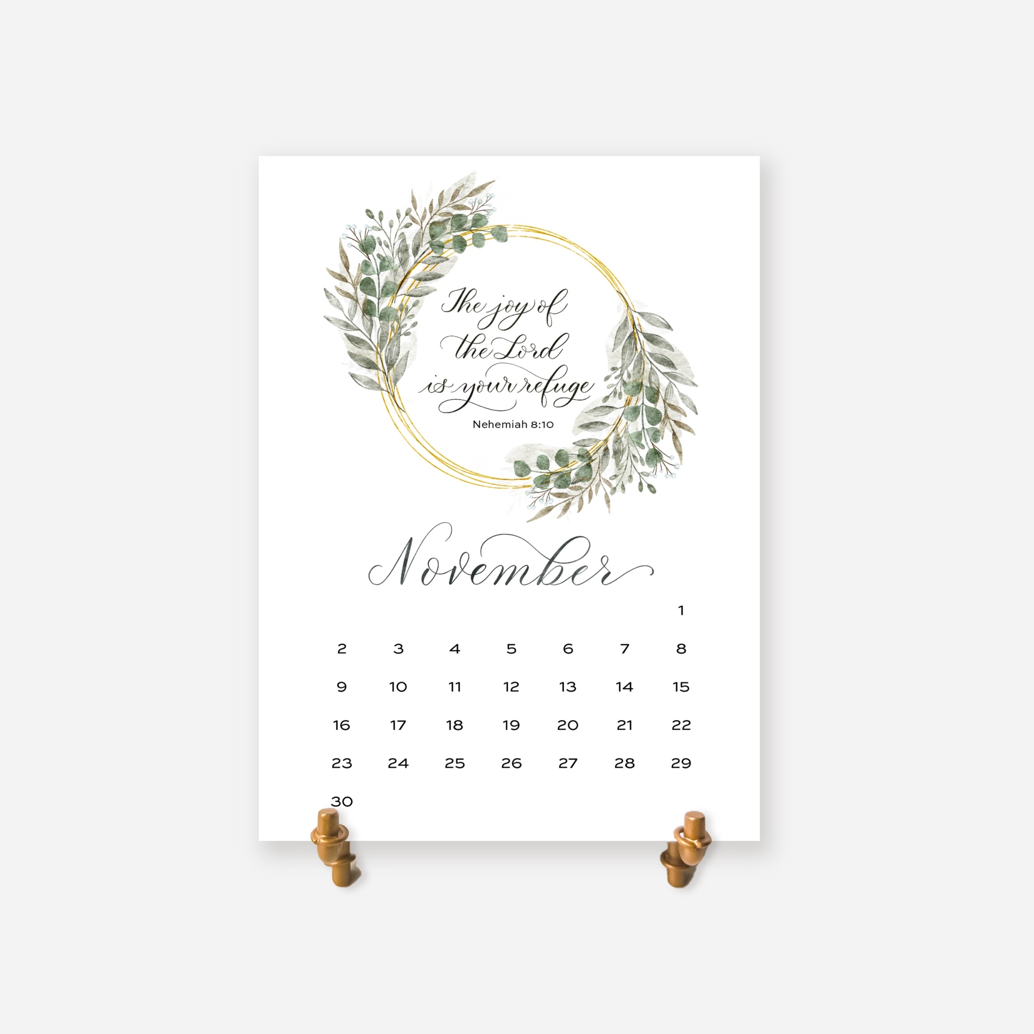 2025 Scripture Promises Desktop Calendar Blue Skies Lettering