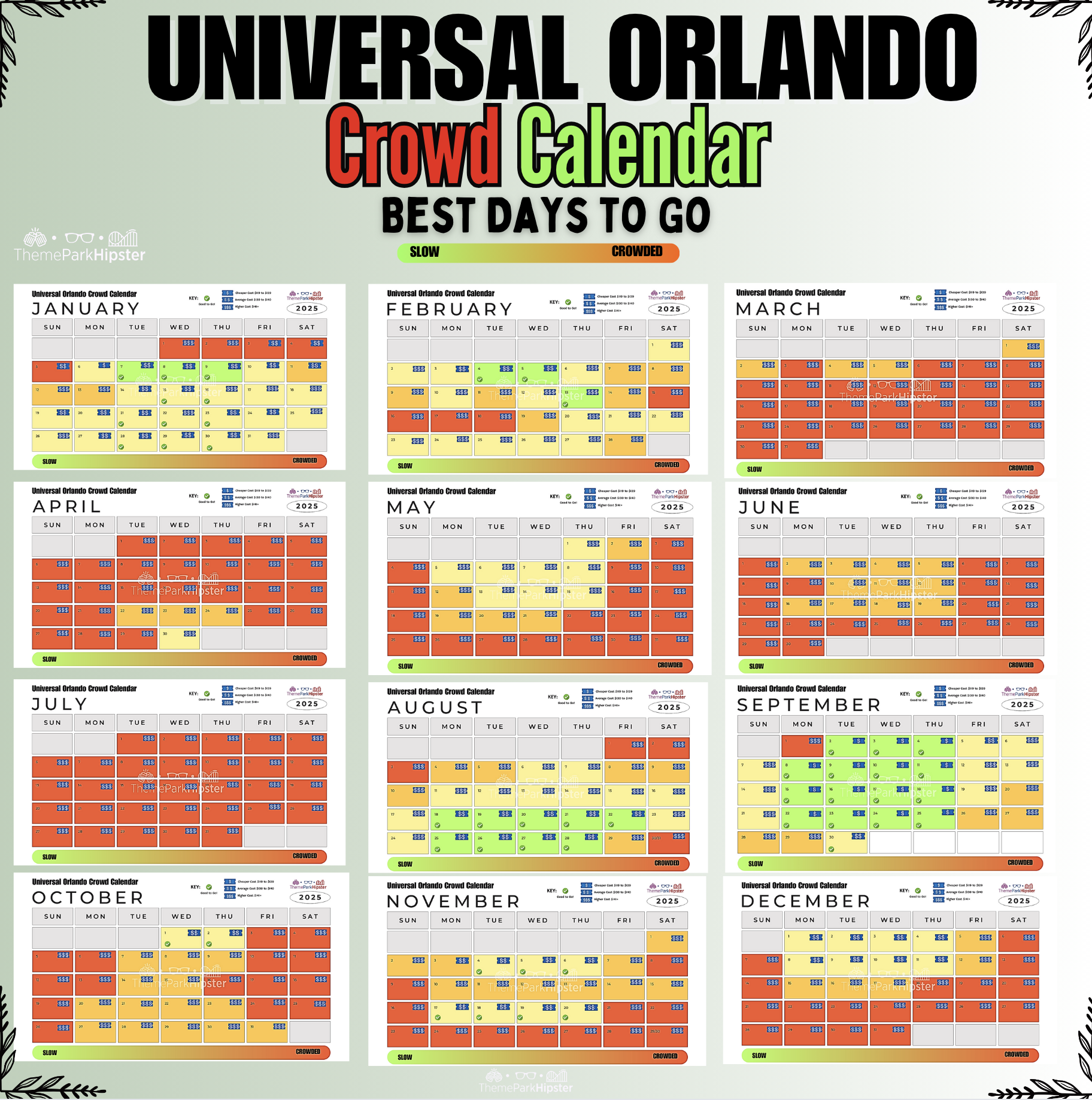 2025 Universal Studios Orlando Crowd Calendar Avoid The Busy Days ThemeParkHipster