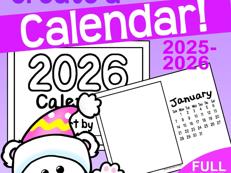 2026 2025 Calendar Parent Christmas Gift For Parent Family Printable Activity Blank Kids Draw In C5 Made By Teachers