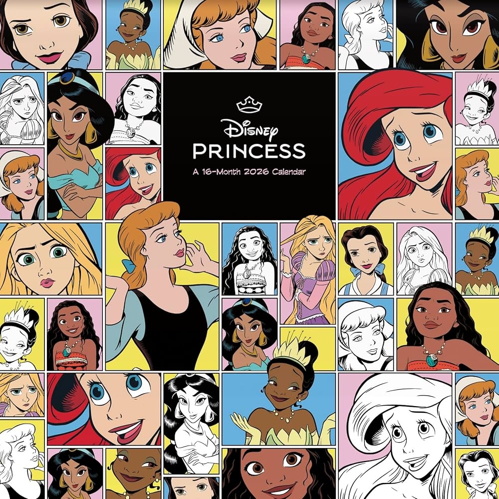 Disney Princess Calendar 2026 Printable