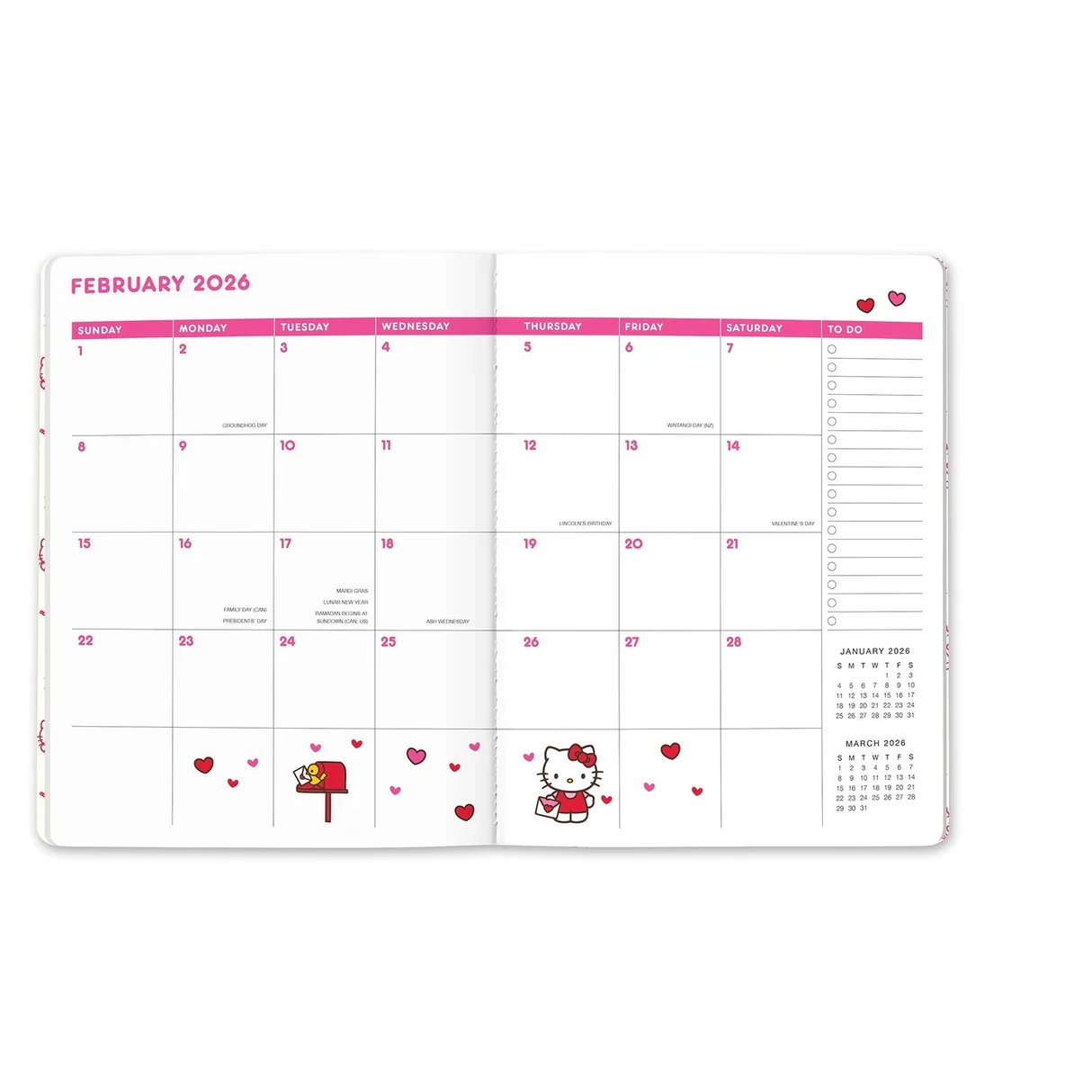 Free Printable Hello Kitty Calendar 2026