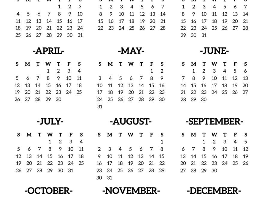 2026 Printable Calendar One Page Paper Trail Design