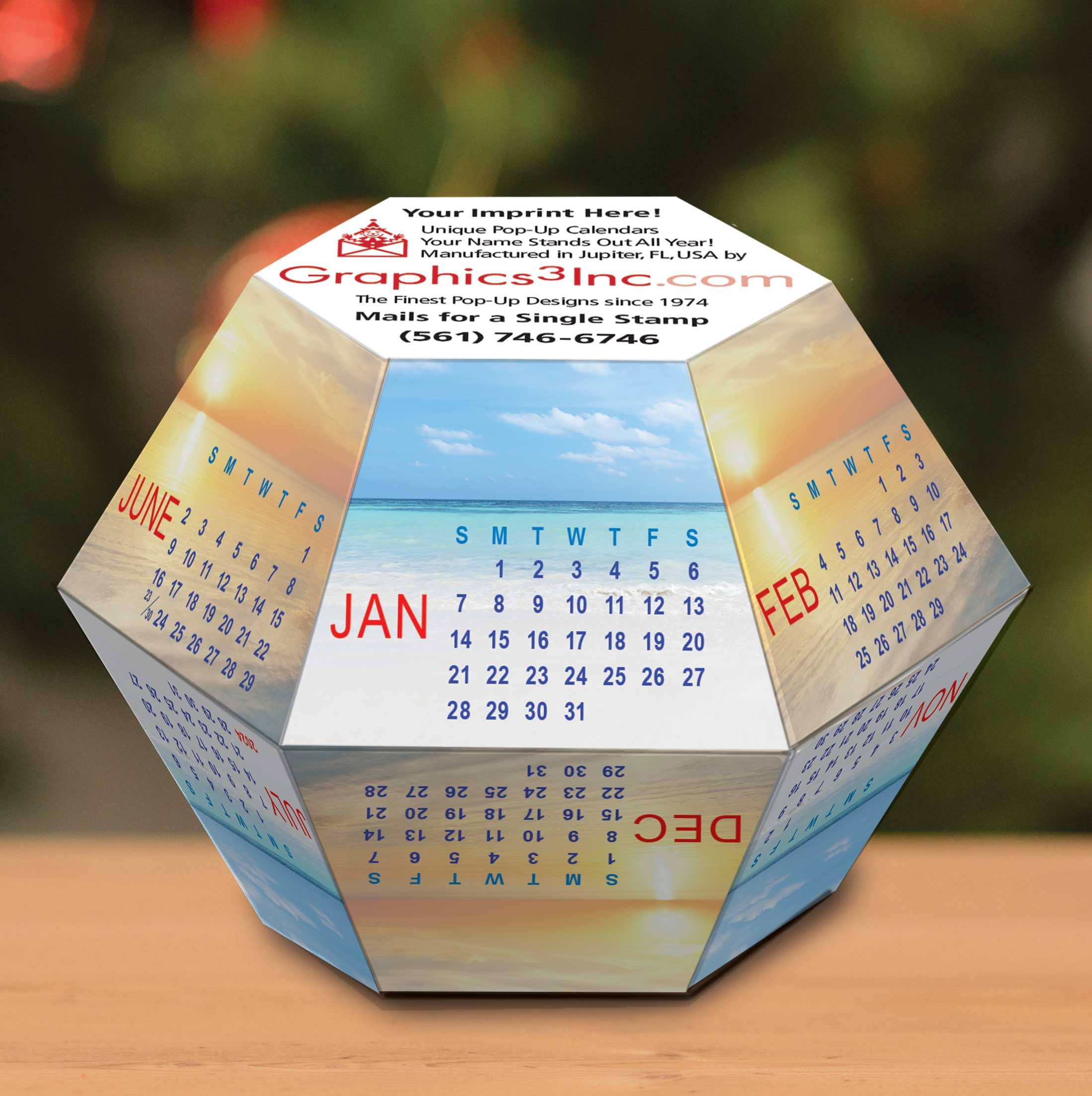Dodecahedron Calendar 2026 Printable
