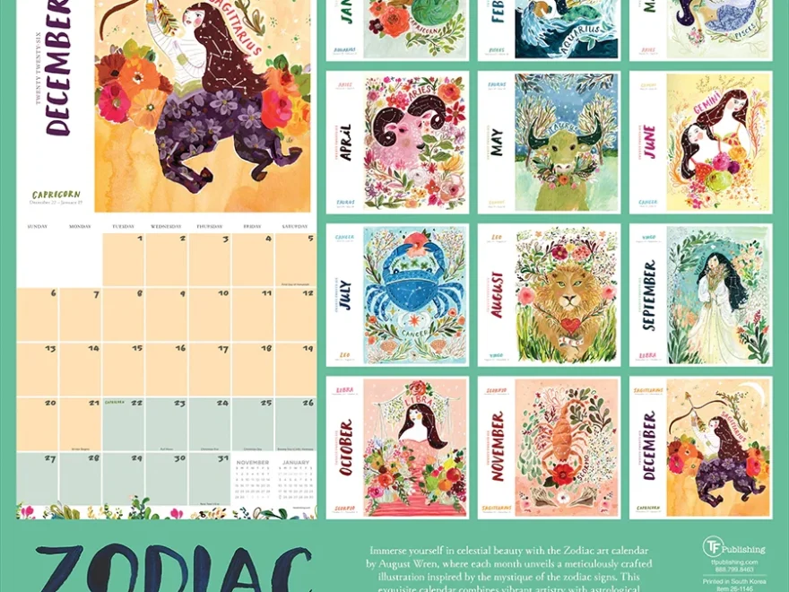 2026 Zodiac Wall Calendar TF Publishing Calendars Planners Journals Stationery