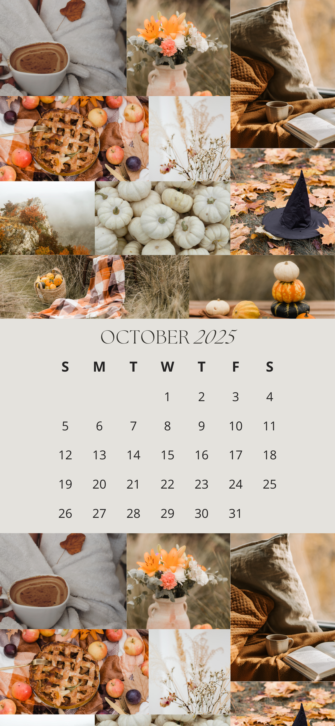 25 October 2025 IPhone Calendar Backgrounds FREE EASY DOWNLOAD 