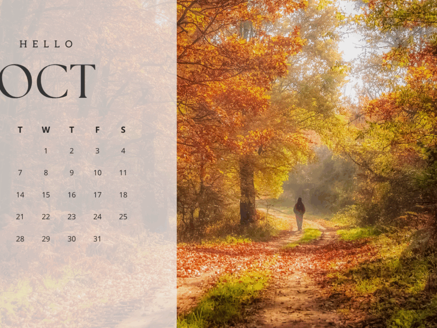 30 Free October 2025 Desktop Calendar Backgrounds EASY DOWNLOAD