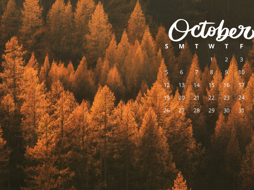 30 Free October 2025 Desktop Calendar Backgrounds EASY DOWNLOAD