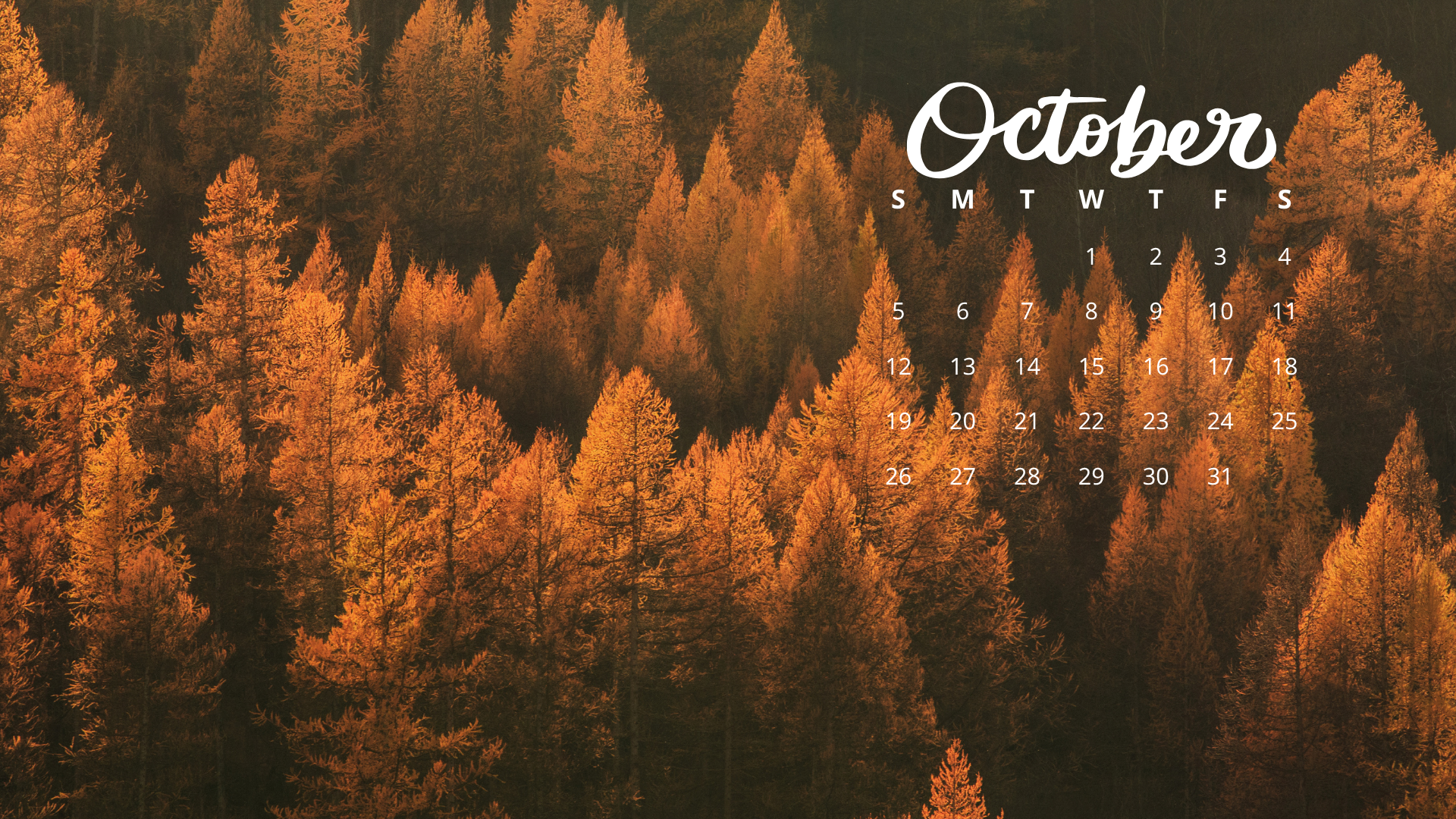 30 Free October 2025 Desktop Calendar Backgrounds EASY DOWNLOAD 