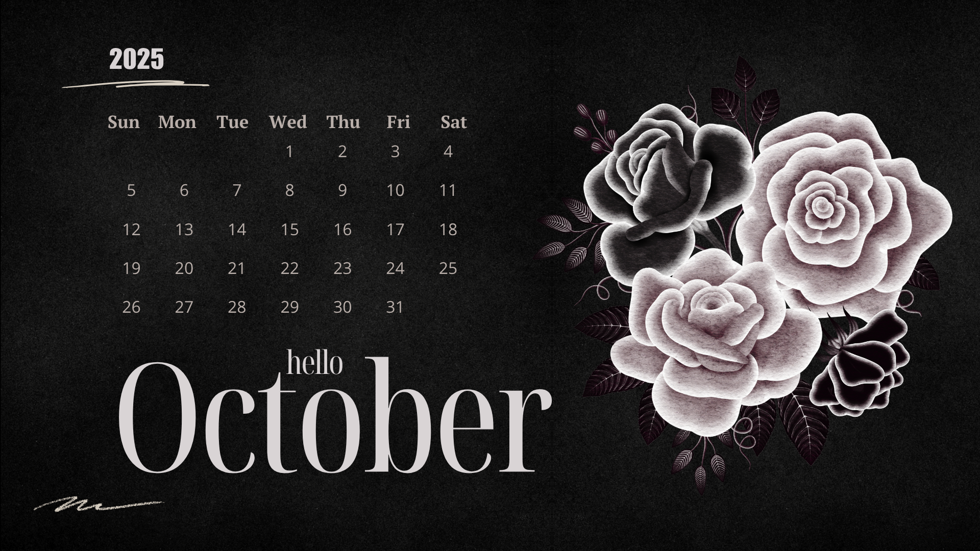 30 Free October 2025 Desktop Calendar Backgrounds EASY DOWNLOAD 