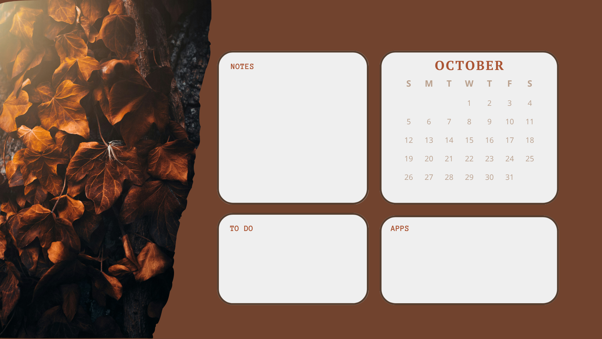 30 Free October 2025 Desktop Calendar Backgrounds EASY DOWNLOAD 