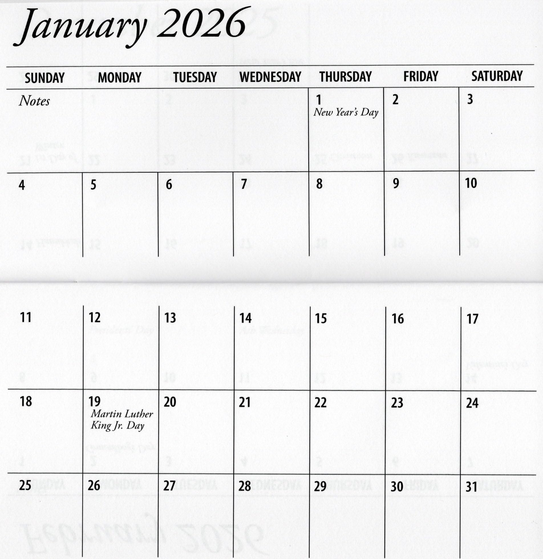 Amazon 2 Year Checkbook Size 3 x 6 Calendar Planner Datebook Floral Print Flowers Vintage Rose 2025 2026 