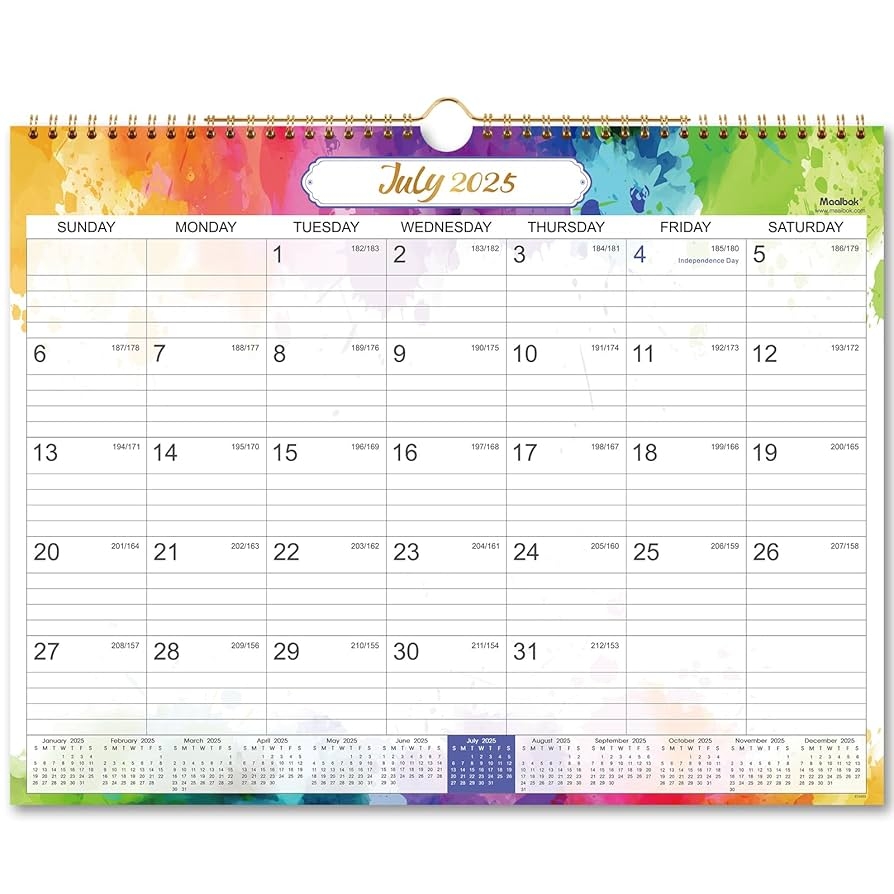 Amazon 2025 2026 Wall Calendar 2025 2026 Calendar 18 Months Calendar Jul 2025 Dec 2026 Monthly Calendar With Julian Date 15 X 11 5 In Twin Wire Binding Great For Hanging On The Wall Color Design Office Products