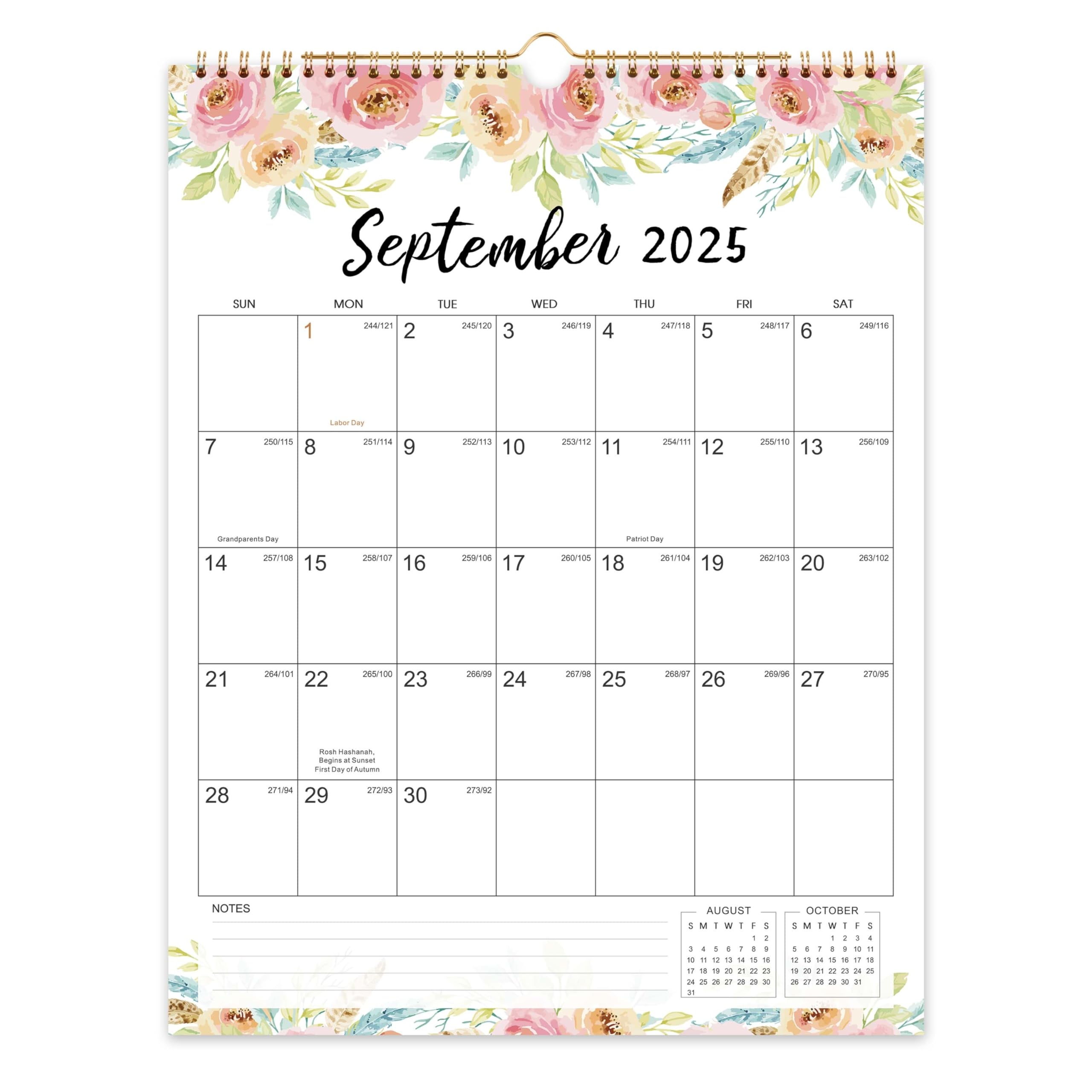 Amazon 2025 2026 Wall Calendar SEP 2025 DEC 2026 16 Months Calendar 11 4 X 14 5 Large Blocks 2025 2026 Calendar Premium Paper Floral Office Products