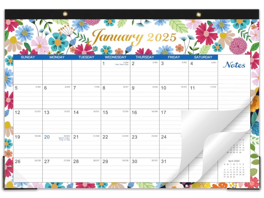 Amazon 2025 Desk Calendar 2025 Calendar From January 2025 December 2025 12 X 17 Large Desk Calendar 2025 With Julian Date Marked Holidays Large Blocks Office Products