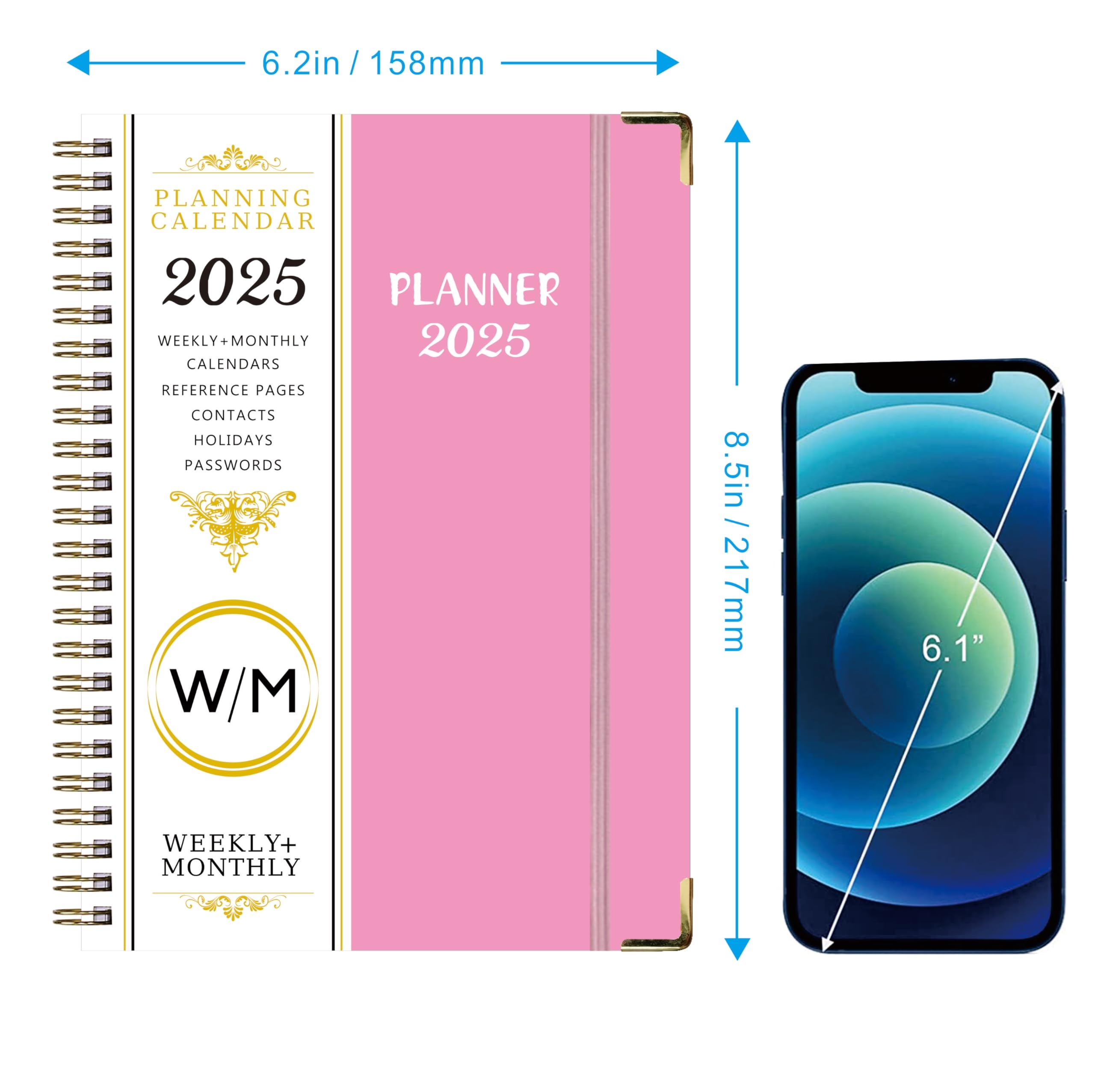 Amazon 2025 Planner 2025 Weekly Monthly Planner From Janaury 2025 December 2025 Planner 2025 With 12 Month Tabs 6 25 X 8 5 Pink Office Products