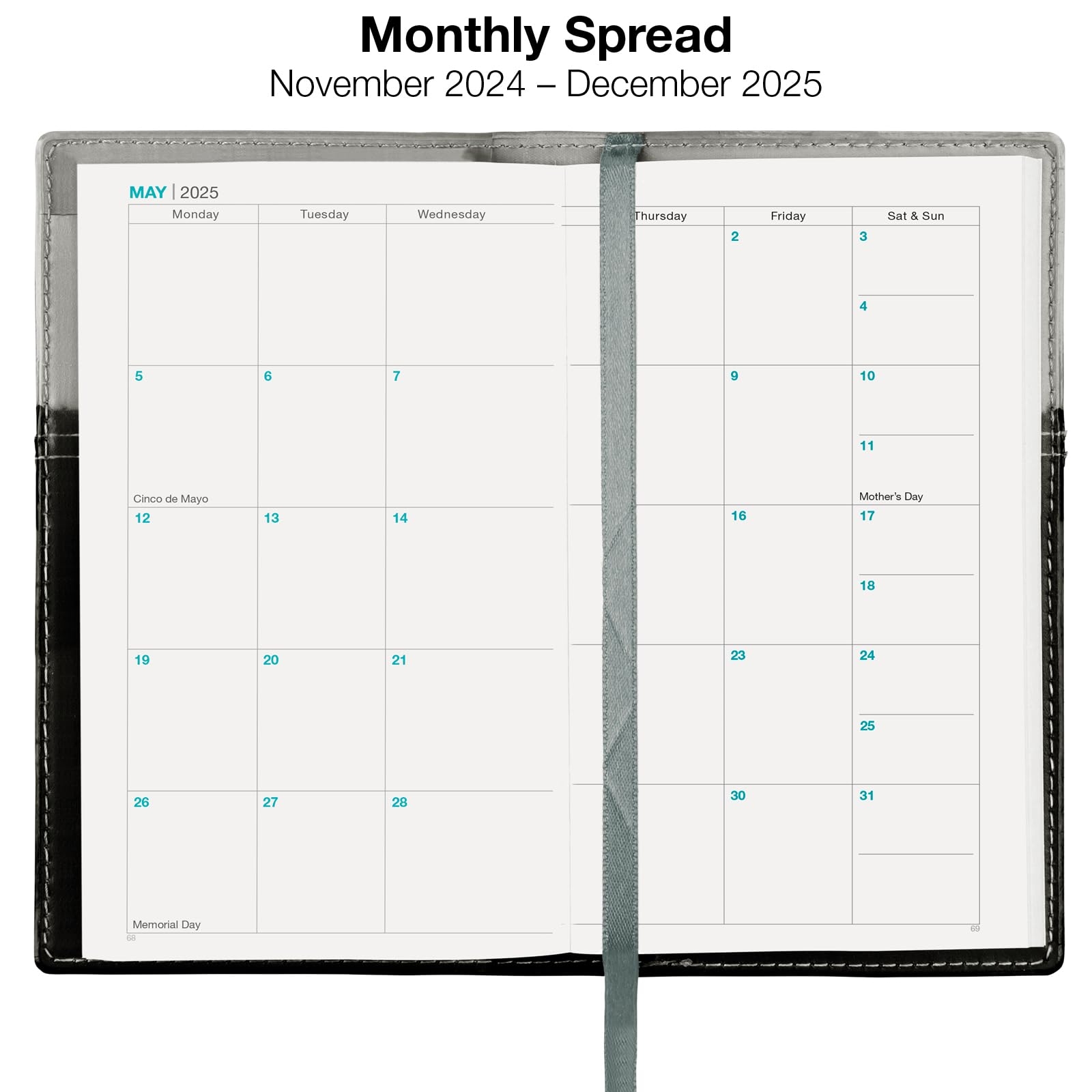 Amazon 2025 Pocket Planner Pocket Calendar 3 5 x6 Includes 14 Months November 2024 December 2025 2025 Weekly Planner Weekly Agenda Monthly Calendar Organizer Gray Black Office Products