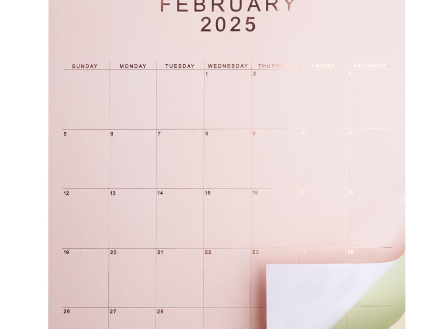 Amazon 2025 Wall Calendar 12 X 15 Rose Gold Foil Lettering Monthly Planning Hanging Peel Off Large Print Wall Desk Calendar On Pastel Multi Color Paper January 2025 To December 2025 6 Color