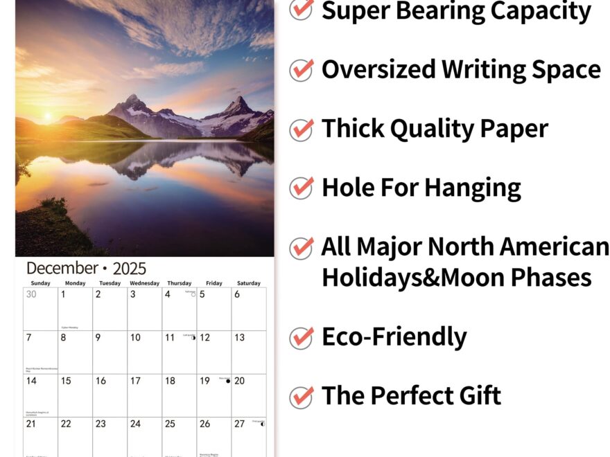 Amazon 2025 Wall Calendar Calendar 2026 July 2025 December 2026 Wall Calendar Sunset 12 X 24 Opened Full Page Months Thick Sturdy Paper For Gift Perfect Calendar Organizing Planning Office Products