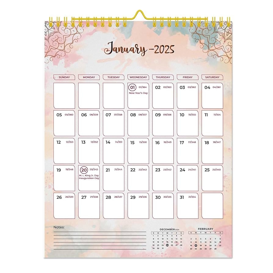 Amazon 2025 Wall Calendar January 2025 December 2025 12 Monthly Hanging Calendar 2025 Planner 11 5 X 14 8 Office Products