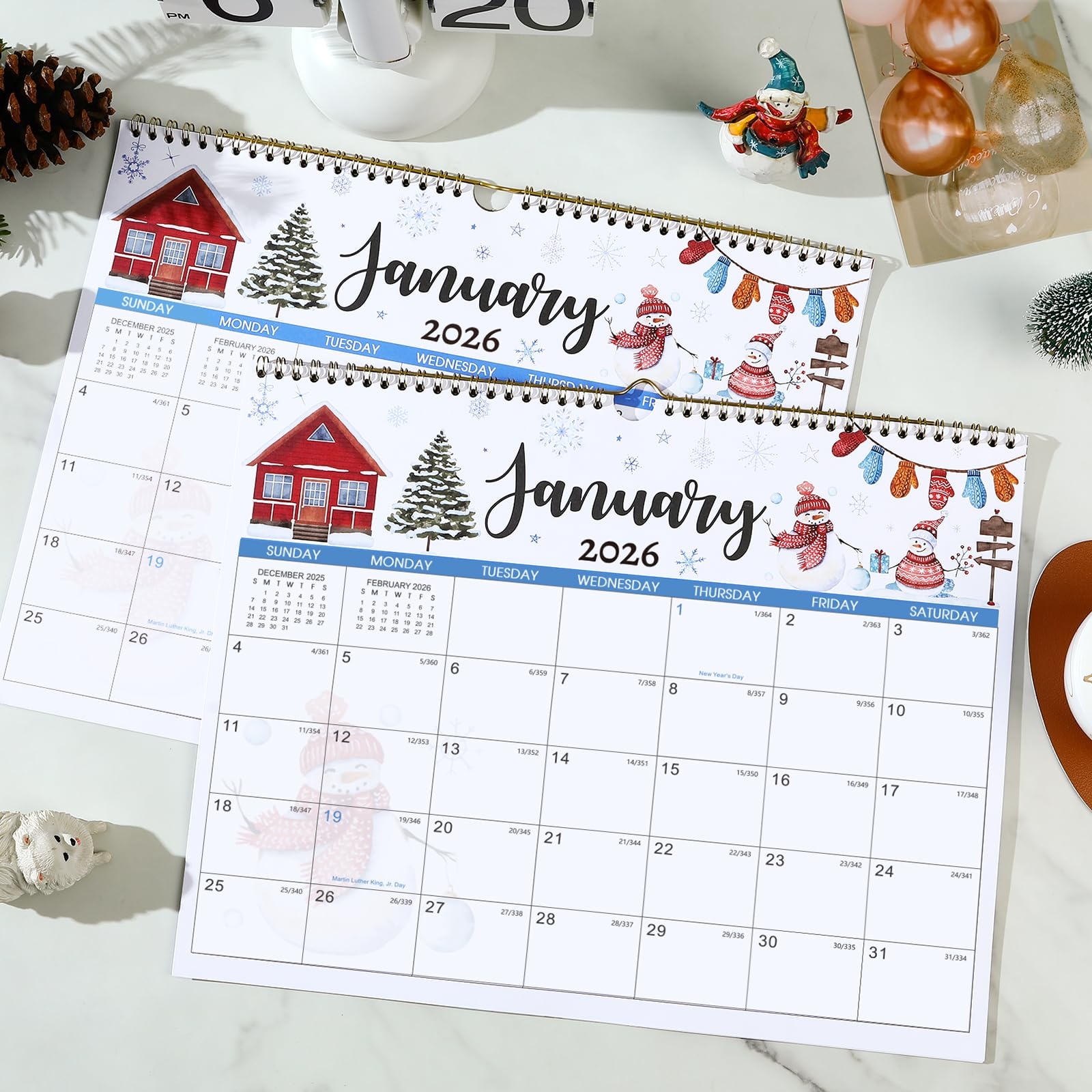Amazon 2026 Calendar Wall Calendar 2026 January 2026 December 2026 Wall Calendar 14 8 X 11 6 With Julian Dates Hanging Hole Thick Paper Office Products