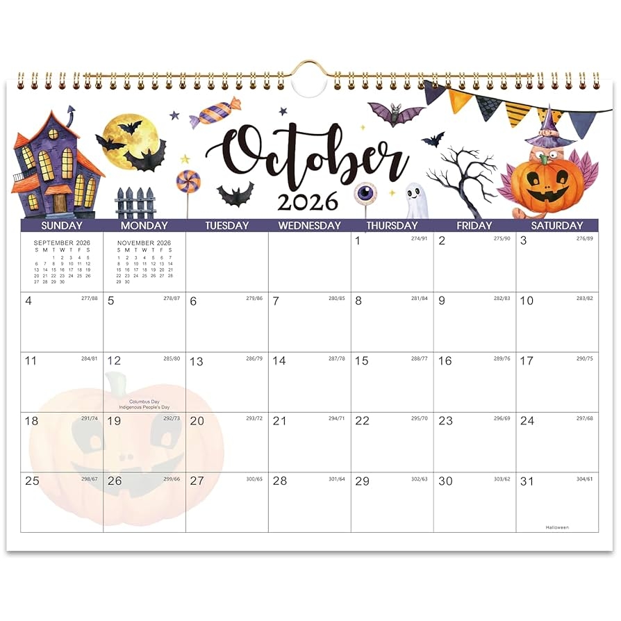Amazon 2026 Calendar Wall Calendar 2026 January 2026 December 2026 Wall Calendar 14 8 X 11 6 With Julian Dates Hanging Hole Thick Paper Office Products
