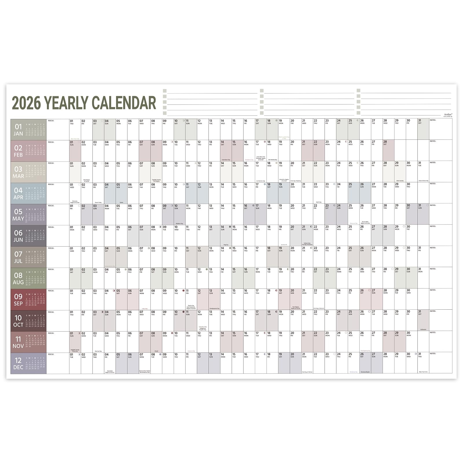 Julian Production Date Calendar 2026