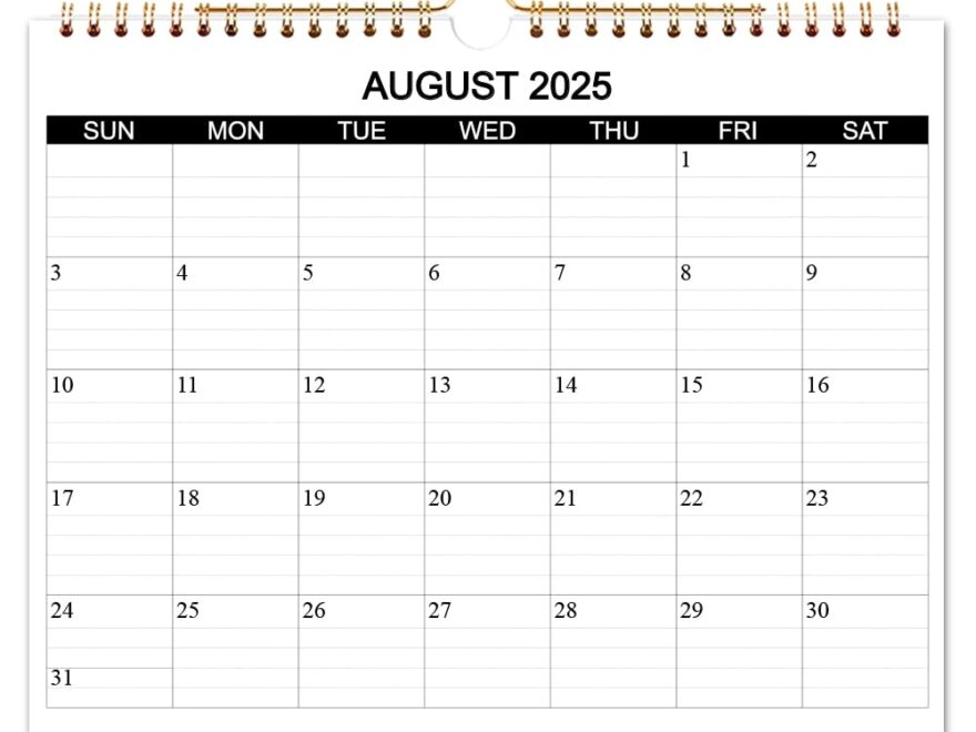 Amazon Calendar 2025 2026 Wall Calendar 2025 26 Runs From August 2025 To December 2026 17 Months Calendar With Thick Paper For Planning At Home Or Office 8 5 X 11 Inch Black Office Products