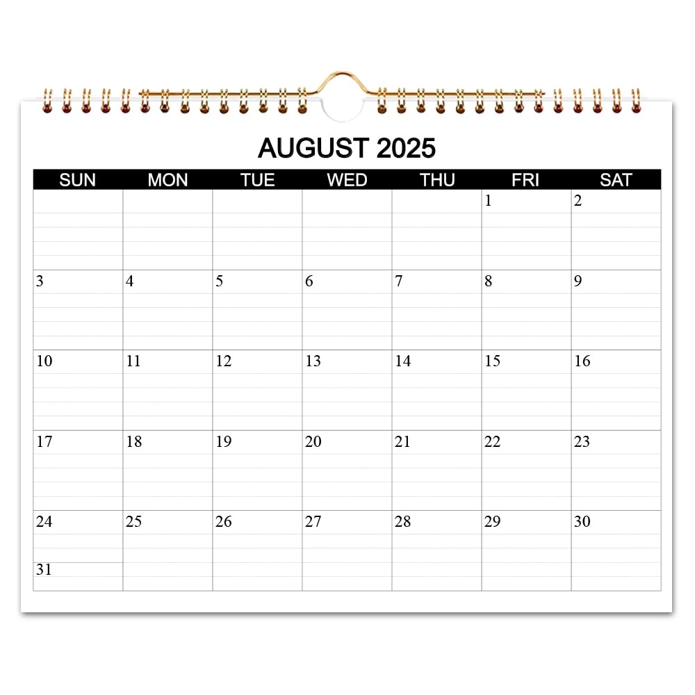 Amazon Calendar 2025 2026 Wall Calendar 2025 26 Runs From August 2025 To December 2026 17 Months Calendar With Thick Paper For Planning At Home Or Office 8 5 X 11 Inch Black Office Products