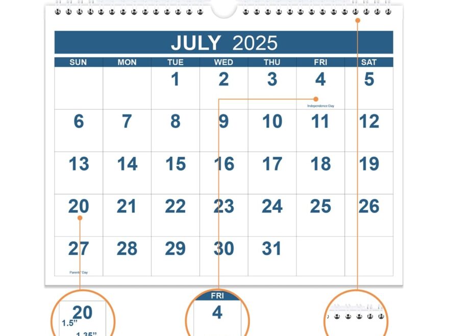 Amazon Calendar 2025 2026 Wall Calendar From September 2025 To December 2026 2025 2026 Calendar With Thick Paper 8 5 X 11 Blue Office Products