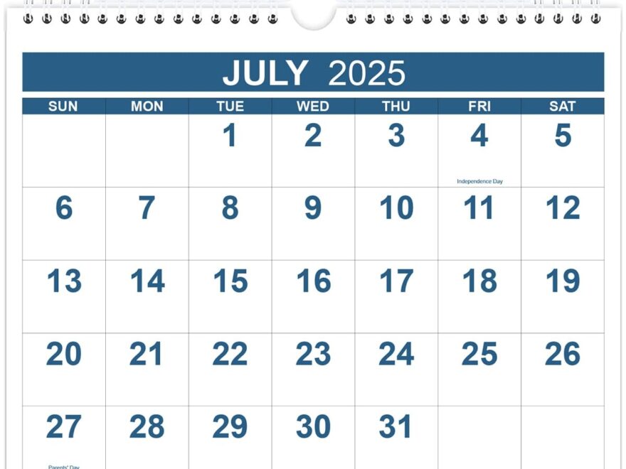 Amazon Calendar 2025 2026 Wall Calendar From September 2025 To December 2026 2025 2026 Calendar With Thick Paper 8 5 X 11 Blue Office Products