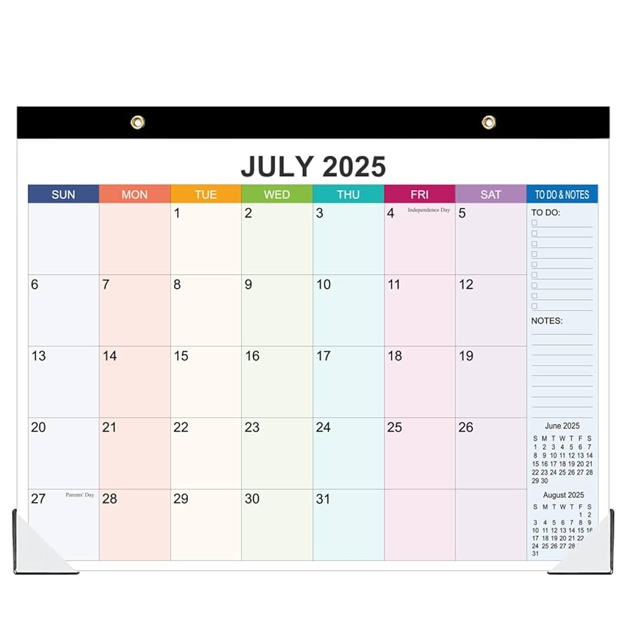 July To December 2025 Calendar