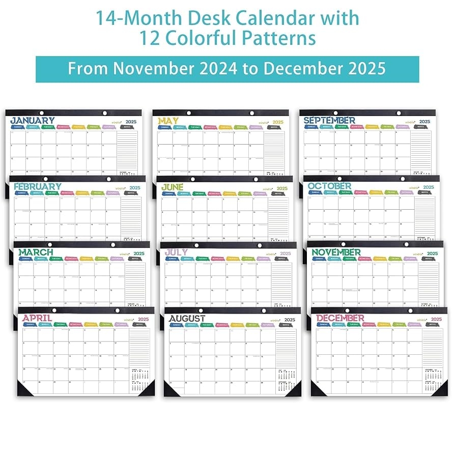 Amazon Desk Calendar 2026 Wall Calendars July 2025 December 2026 Monthly Planner Paper Office Desktop 17 X 12 Months Planning And Organizing Home School Office Holiday Vacation Office Products